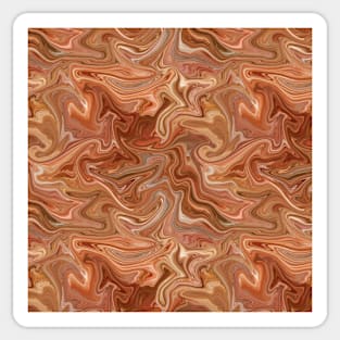 Orange Silk Marble - Digital Liquid Paint Sticker